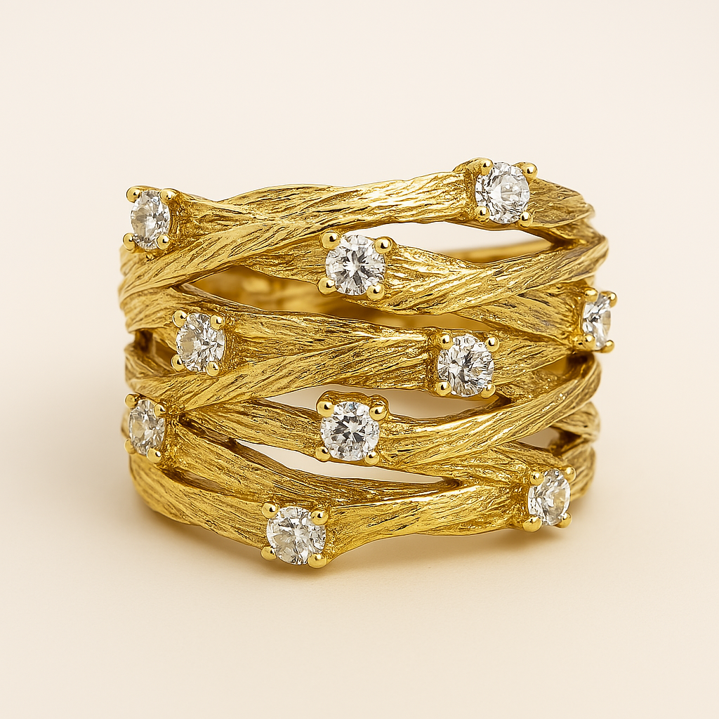 Vera – Antique Gold Sparkle Ring
