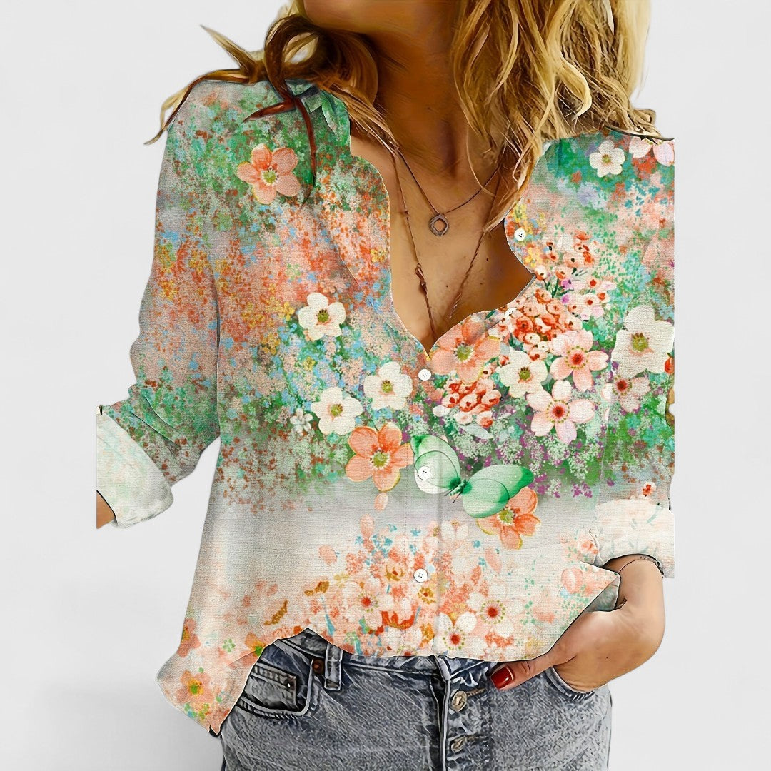 Fiona - Blouse with Floral Print