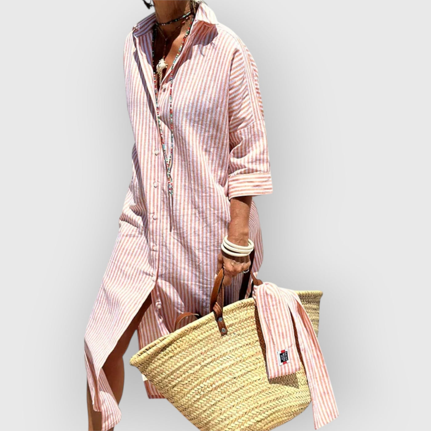 Cristiana - Comfortable Striped Maxi Dress