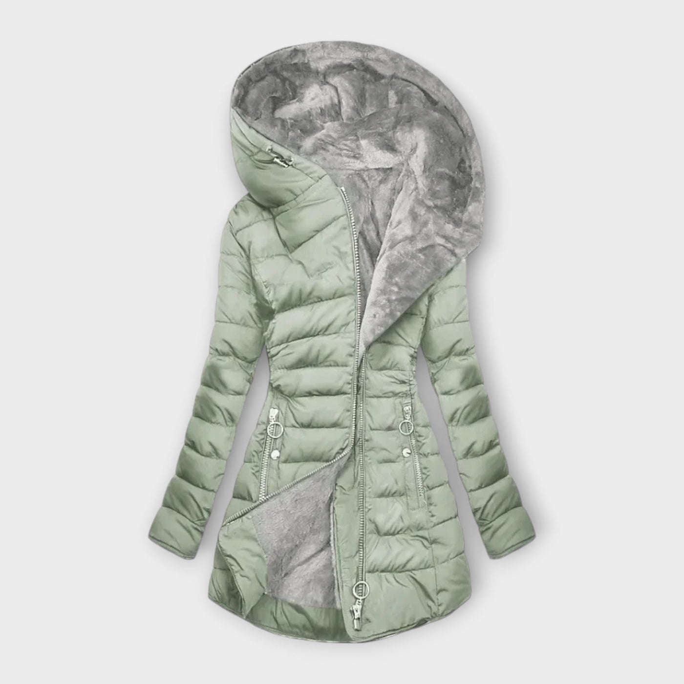 Leila - Coat with fur lining