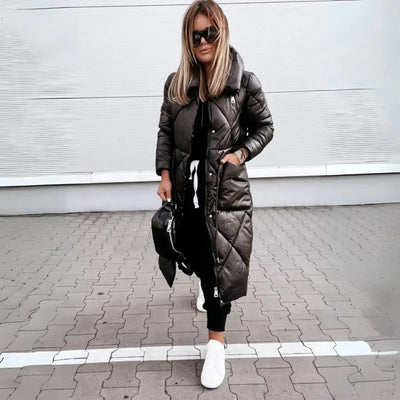 Eliza™ - Long Quilted Parka with Fleece Lining