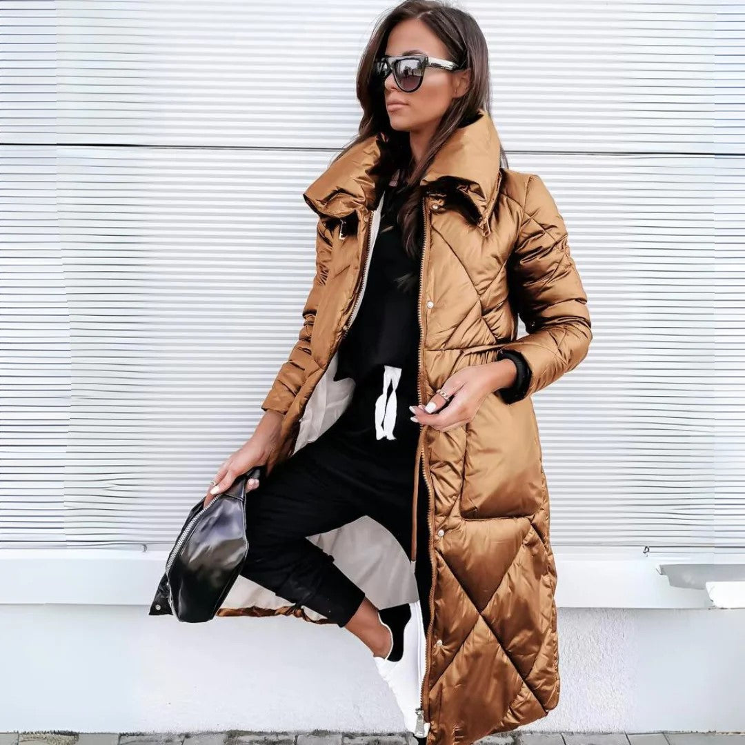 Eliza™ - Long Quilted Parka with Fleece Lining