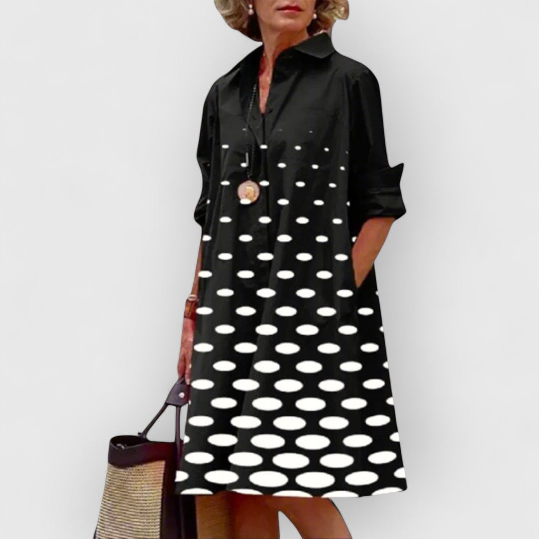 Talia – Elegant Drape Midi Dress