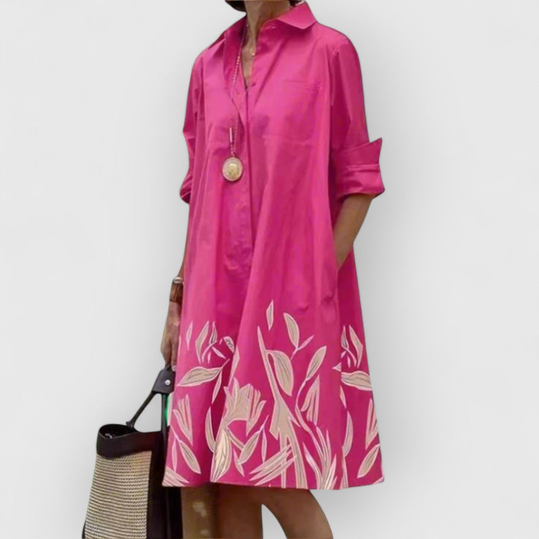 Patricia – Rose Color Day Dress