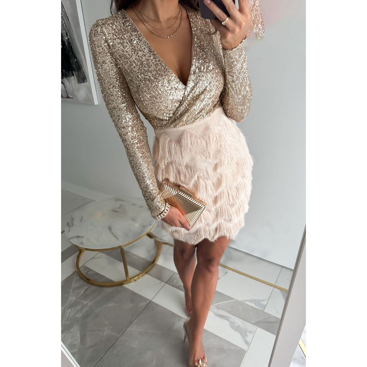 Marie | Sparkling Fringe Dress