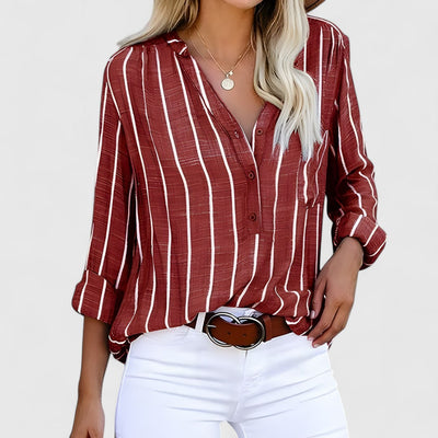 Beverly | Draped Crossover Blouse