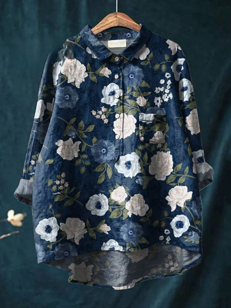 Clara – Floral Art Print Shirt