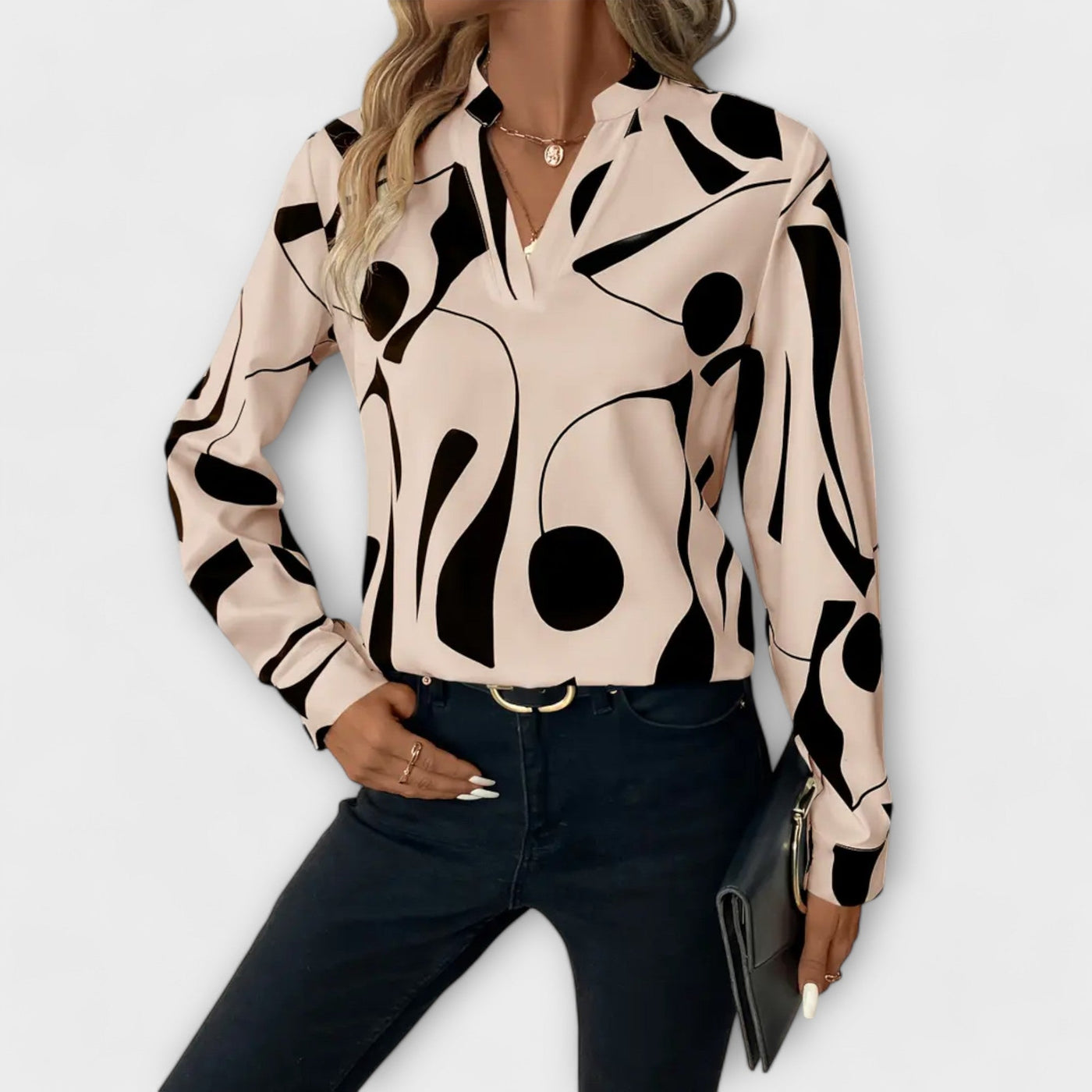 Celine - Blouse with Geo Design