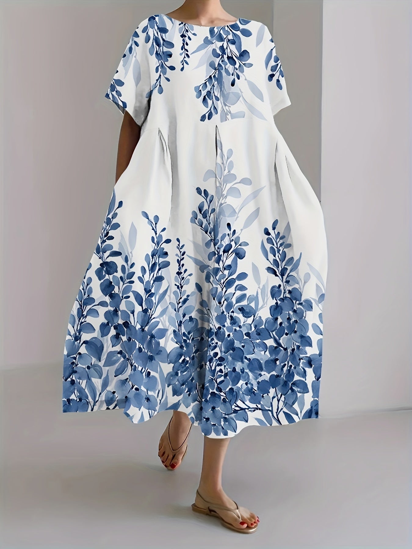 DREAMY - Blue Petal Maxi Dress