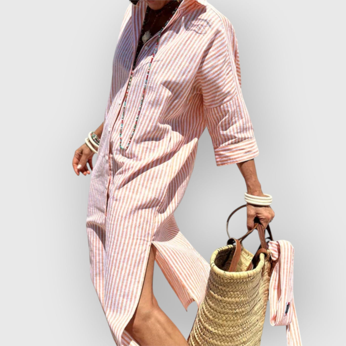 Cristiana - Comfortable Striped Maxi Dress