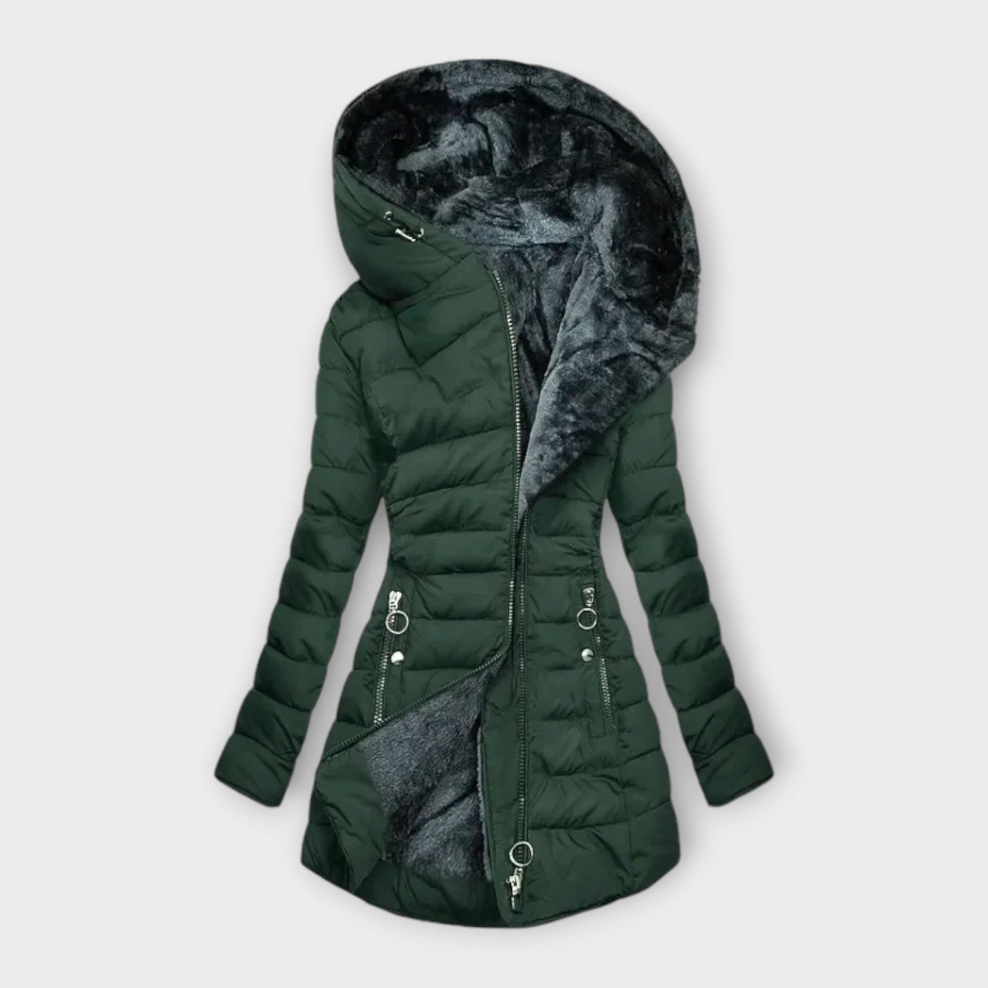 Leila - Coat with fur lining