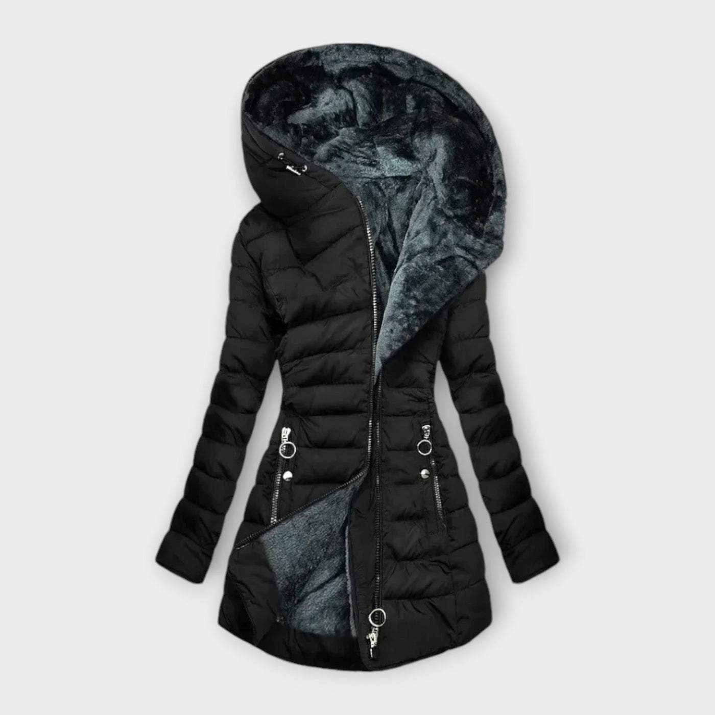 Leila - Coat with fur lining