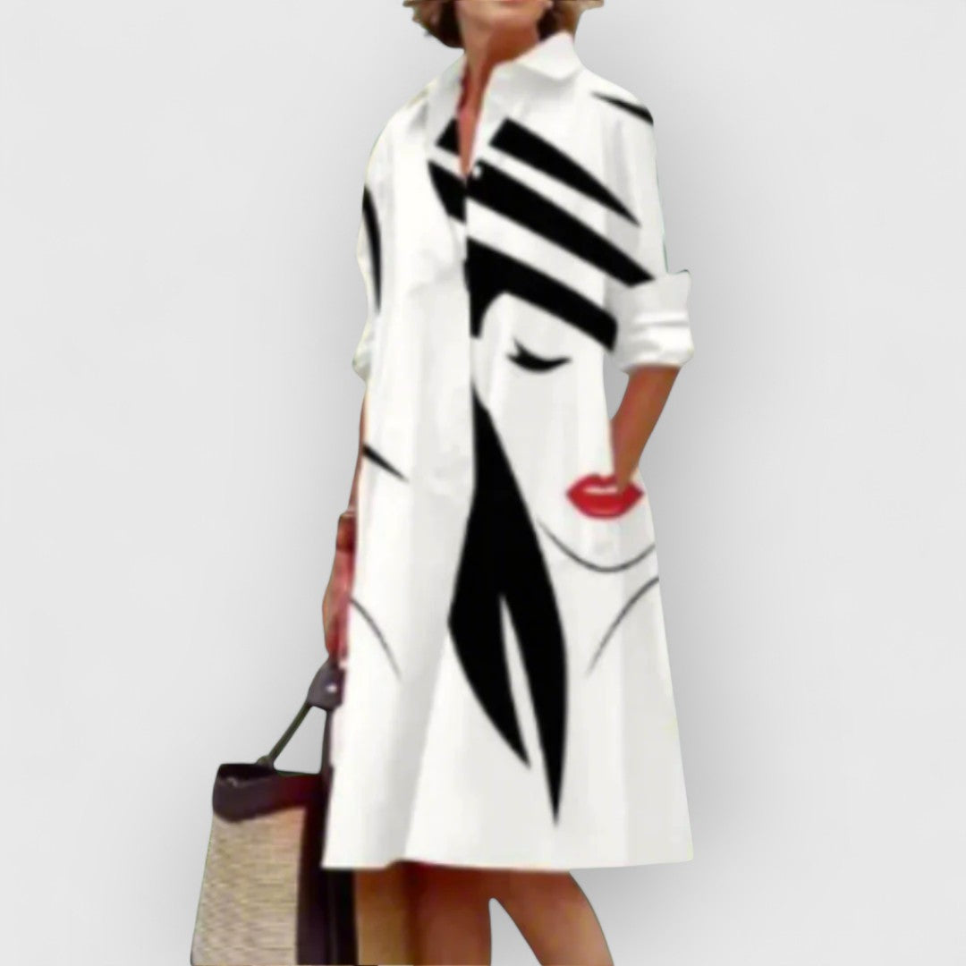 Ruth – Graceful Silhouette Midi Dress