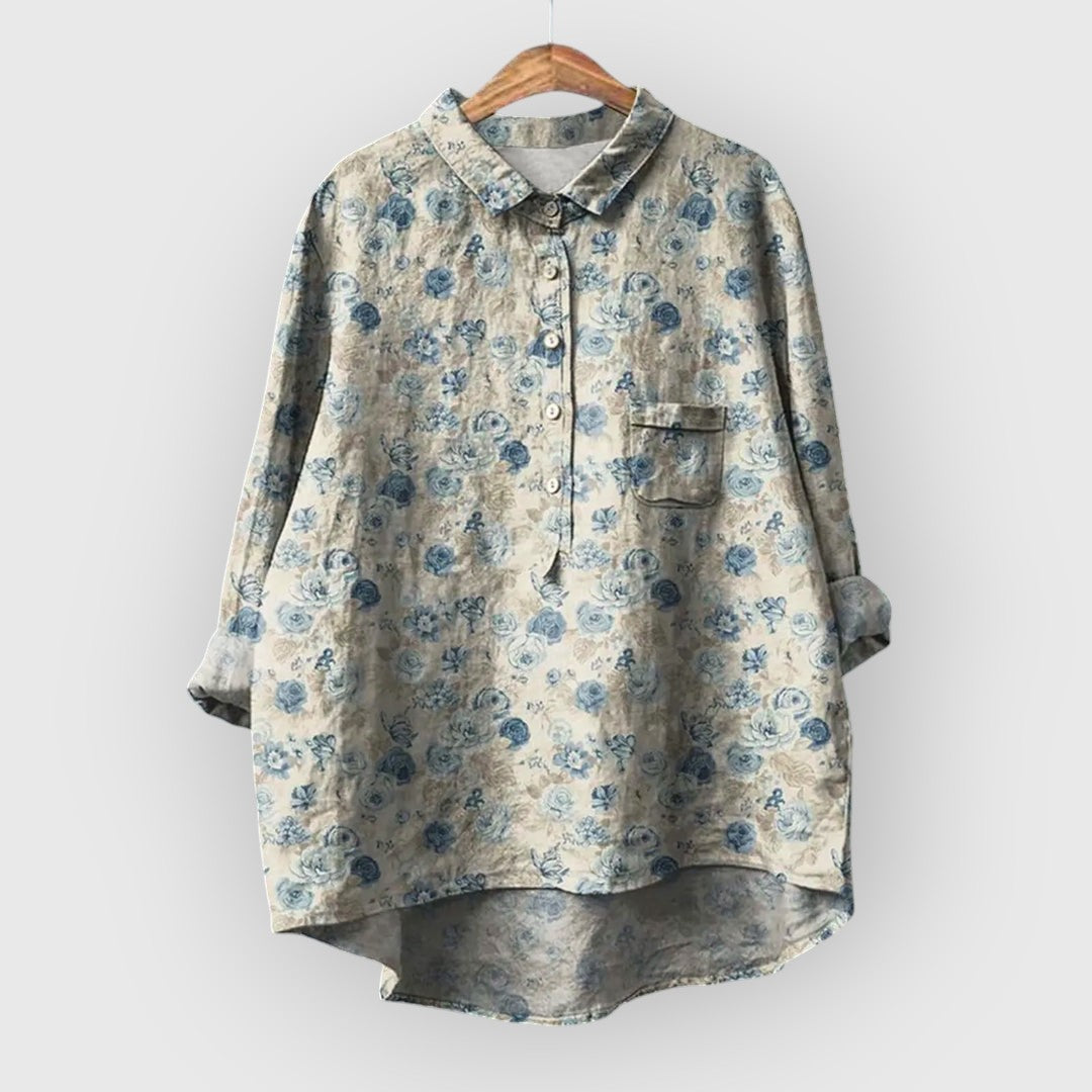Laura - Handmade Floral Blouse