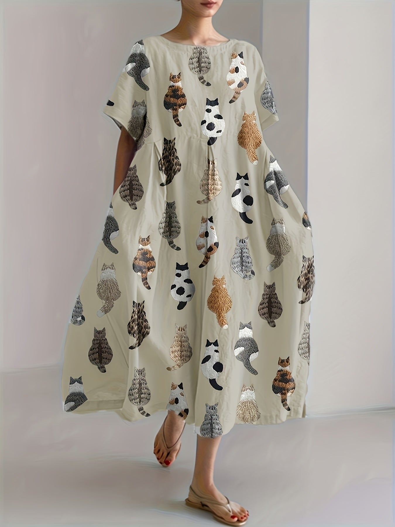 SPRINGTIME - Bee Dance Flowy Midi Dress