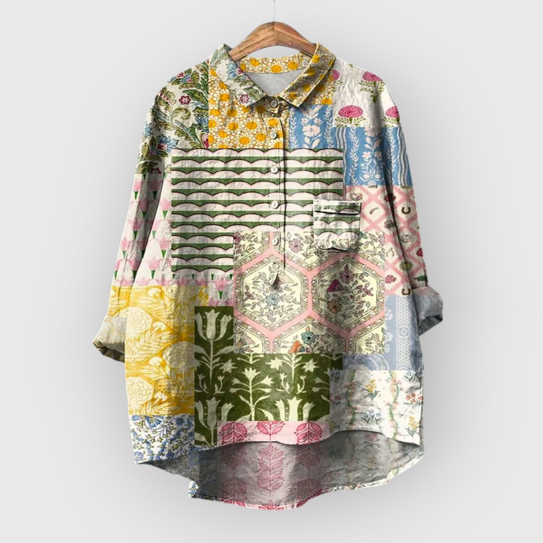 Laura - Handmade Floral Blouse