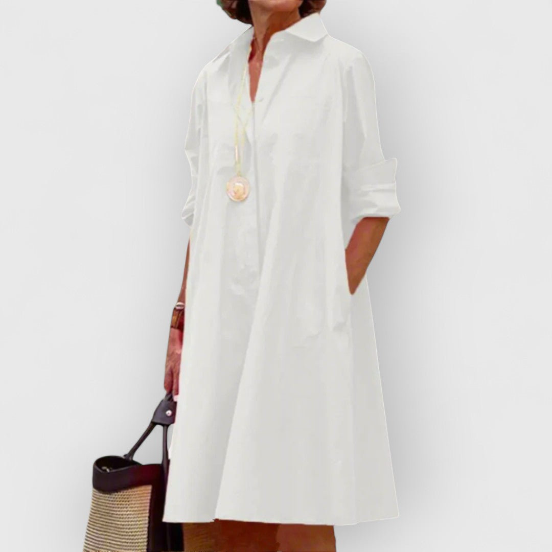 Dilia – Soft White Midi Dress
