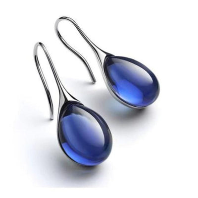 Crystal Drop Earrings in Gold and Silver~
