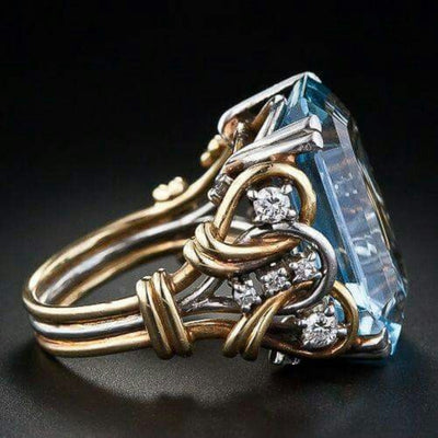 Liora – Stacked Gold Band with Midnight Zirconia