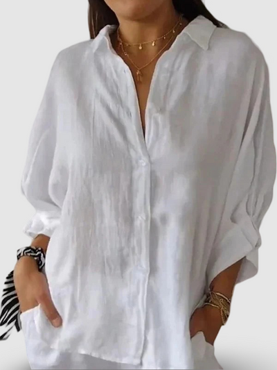 Cora – Tie-Back Cotton Blouse
