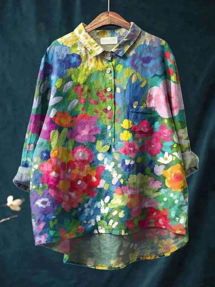 Colin – Vintage Floral Button-Up Shirt