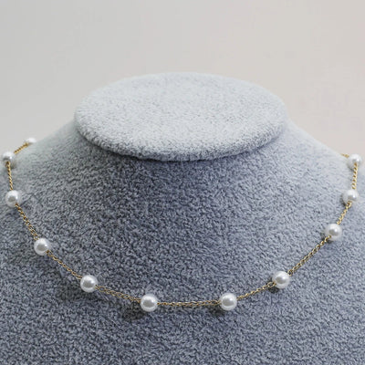 Lea – Gold Pearl Strand Necklace