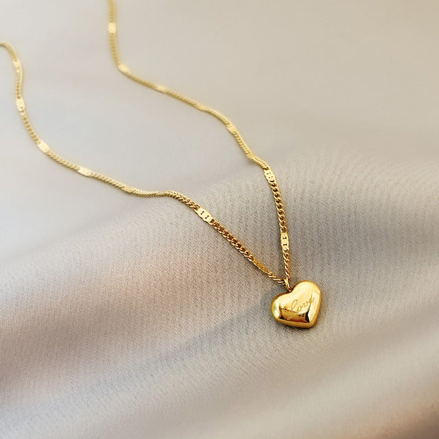 Hope – Gold Heart Pendant Necklace