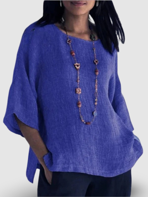 Olivia – Classic Crewneck Blouse