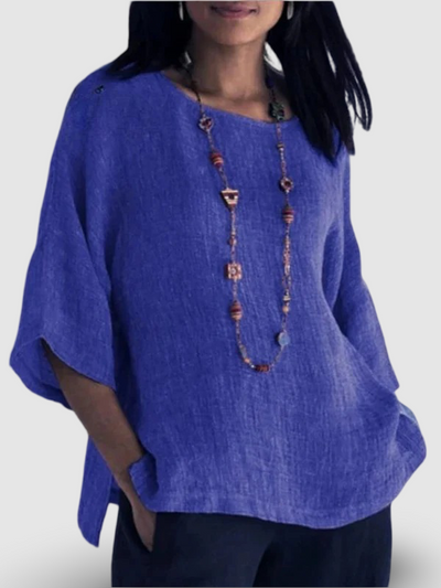Olivia – Classic Crewneck Blouse