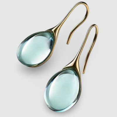 Crystal Drop Earrings in Gold and Silver~