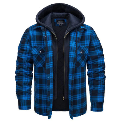 Florian – Hooded Plaid Jacket
