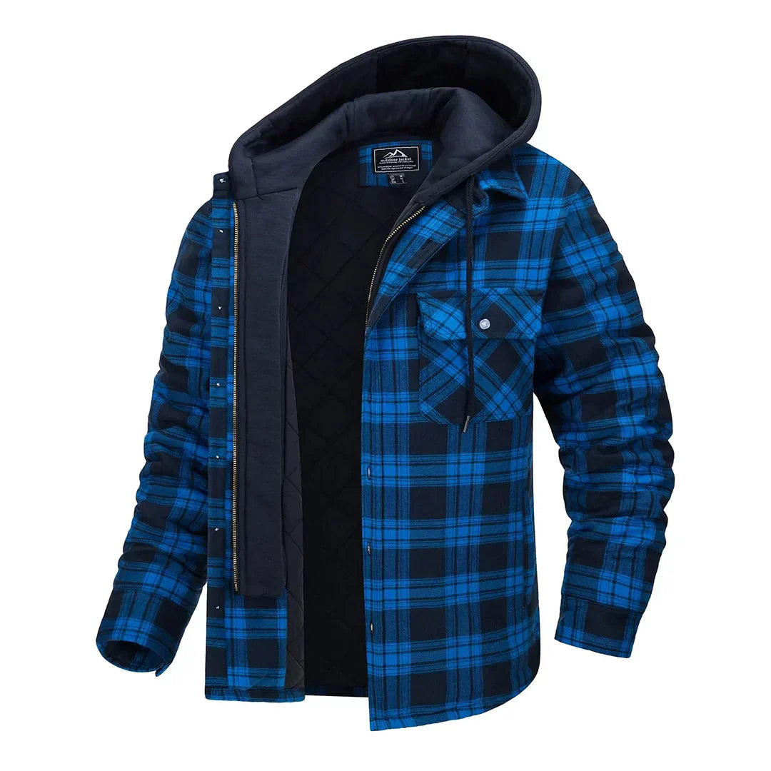 Florian – Hooded Plaid Jacket
