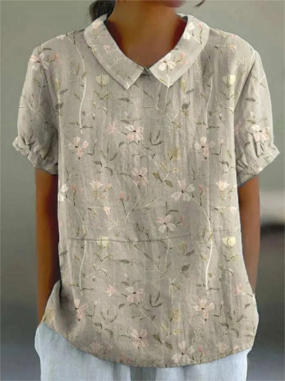 Margot - Vintage Shirt With Floral Pattern