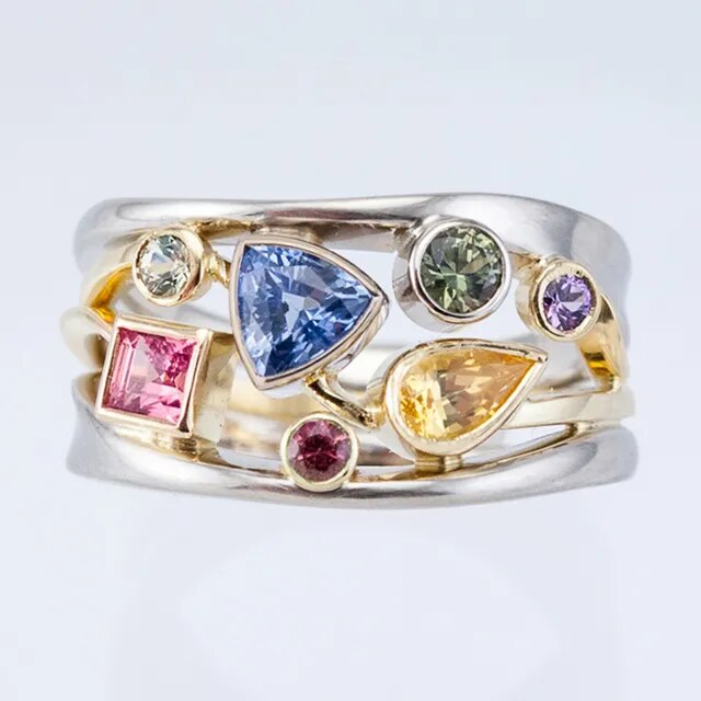 Merina - Vintage Colorful Zirconia Ring