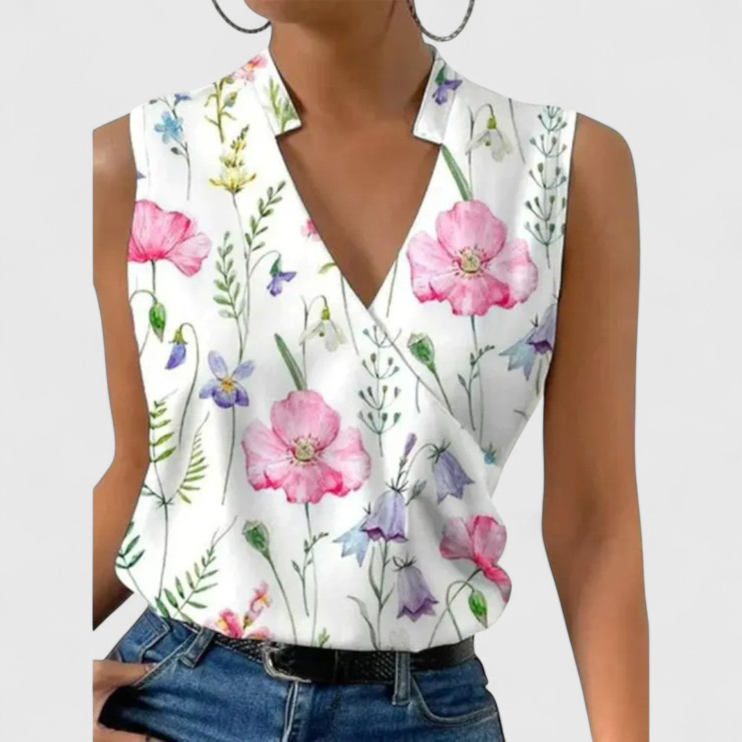 Bibiana - Ruched-Neckline Tunic Shirt