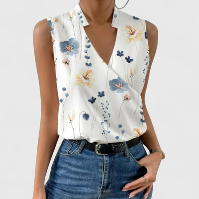 Bibiana - Ruched-Neckline Tunic Shirt