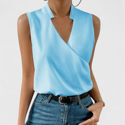 Bibiana - Ruched-Neckline Tunic Shirt