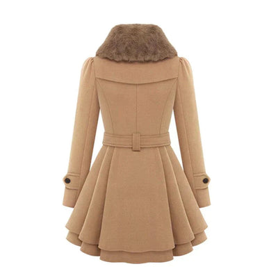 Michelle | Chic trench coat with vegan fur