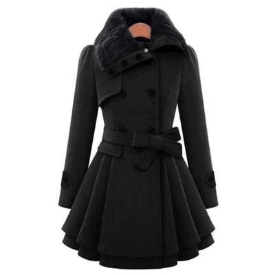 Michelle | Chic trench coat with vegan fur