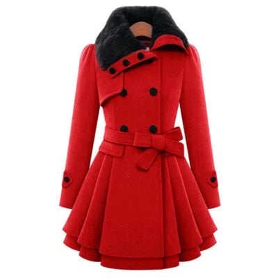 Michelle | Chic trench coat with vegan fur