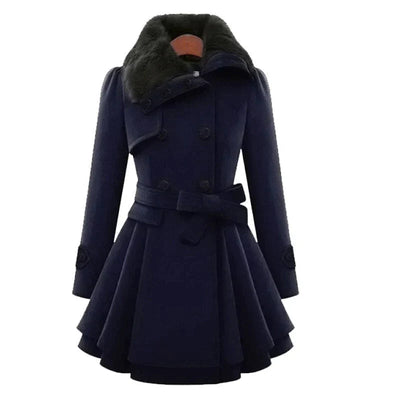 Michelle | Chic trench coat with vegan fur