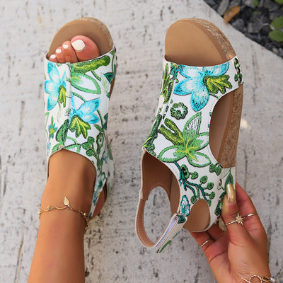 Sophia Bloom Platform Sandals