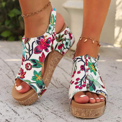 Sophia Bloom Platform Sandals