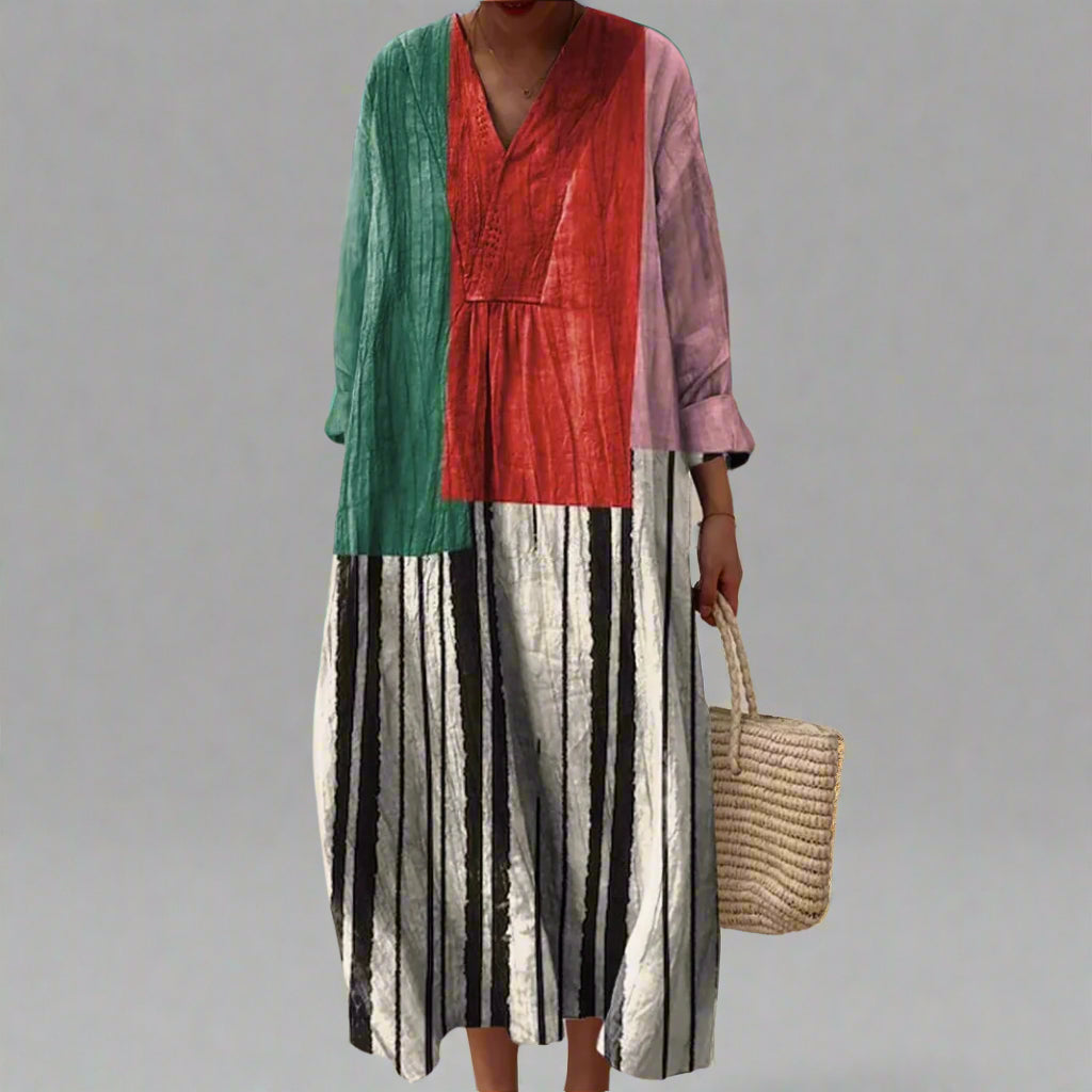 Rosa - Elegant Geometric Dress