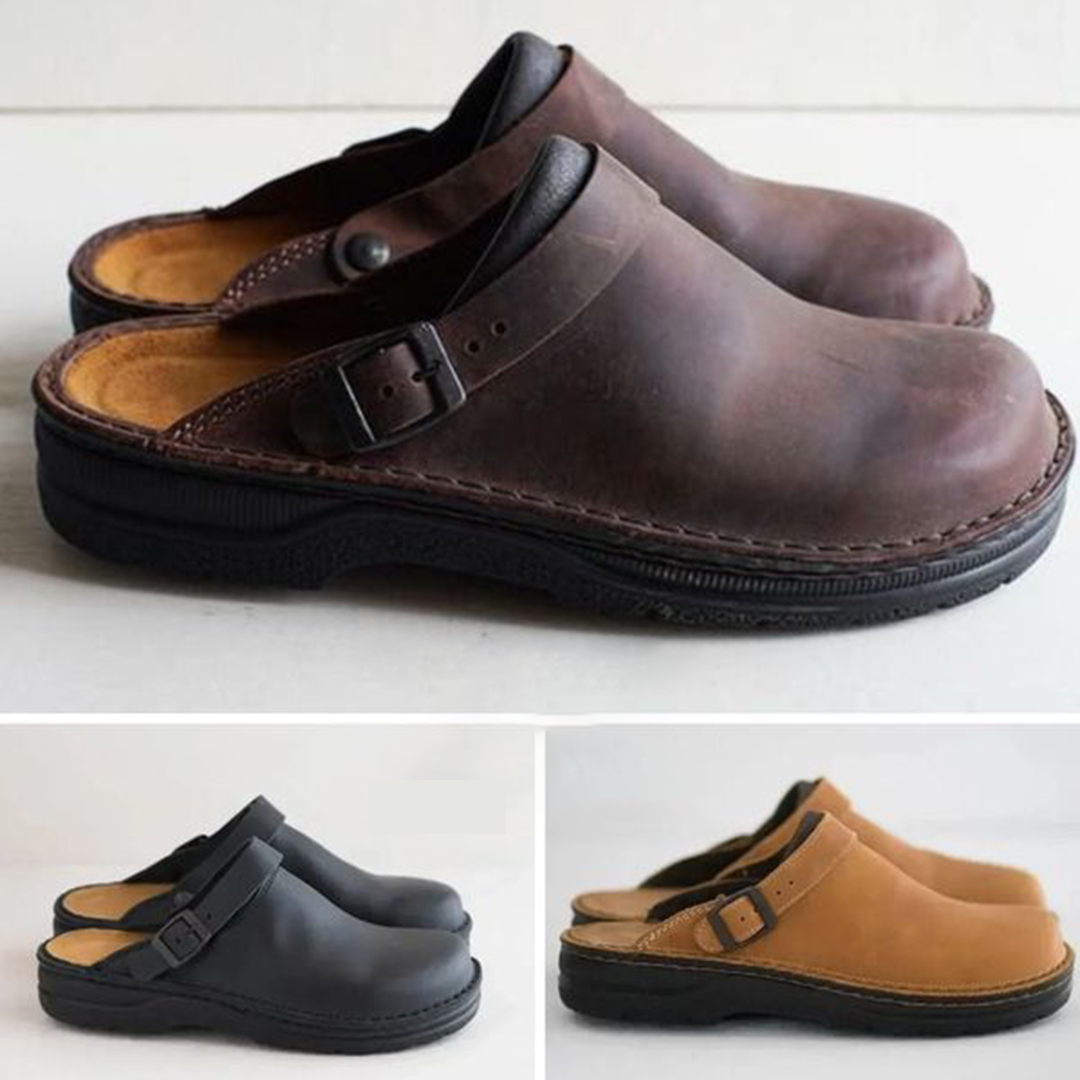 Noah™ | Orthopedic Leather Comfort Slippers