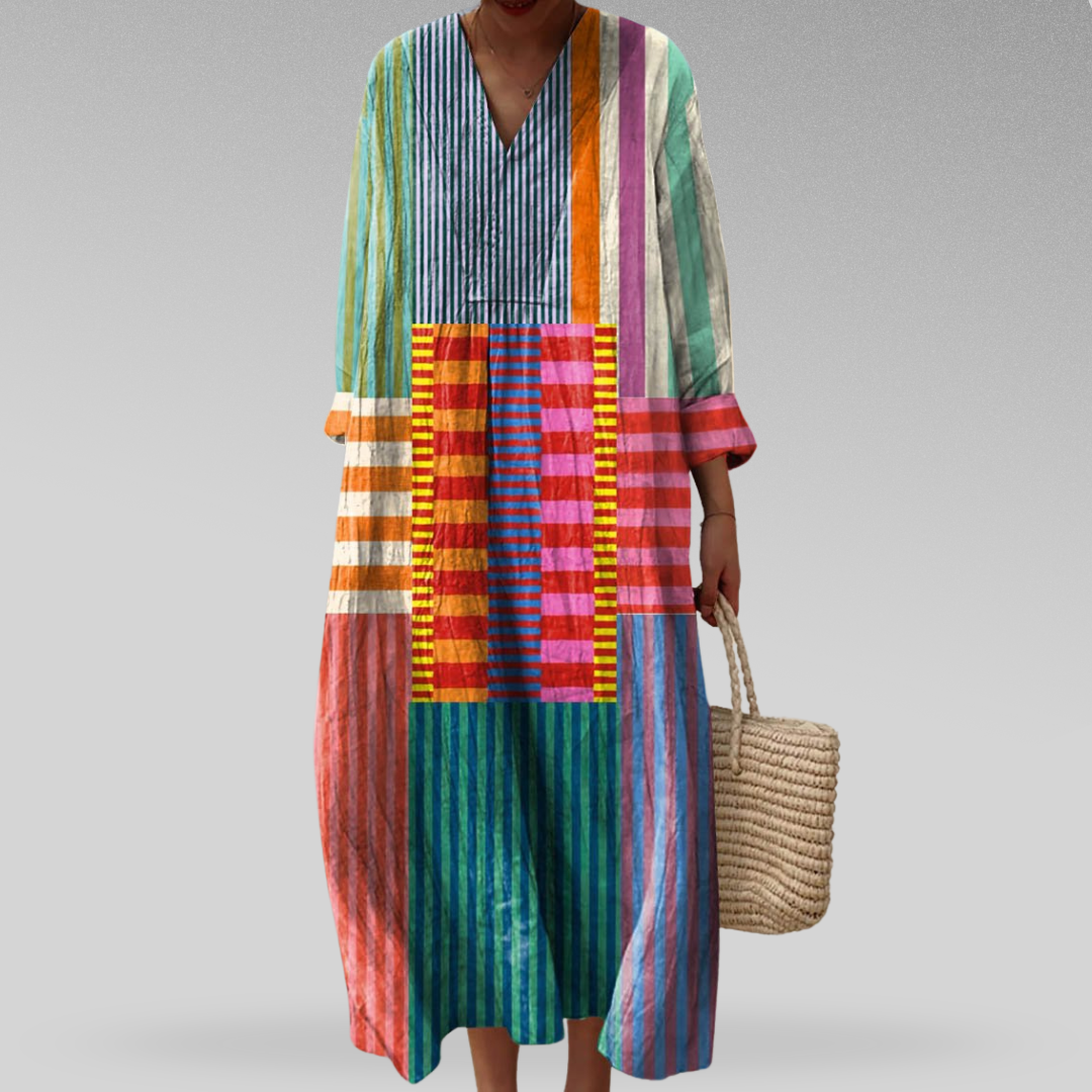 Lia - Geometric Midi Dress