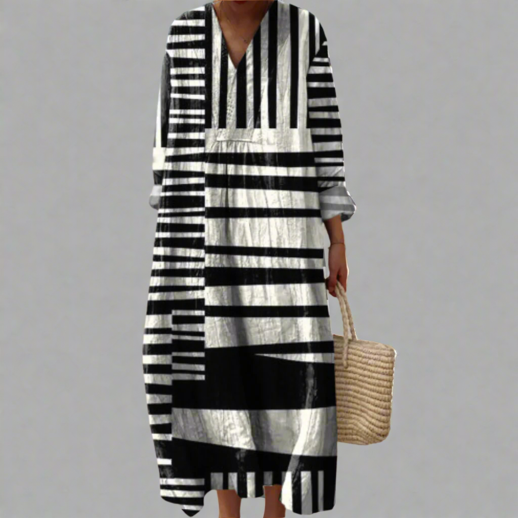 Doris - Elegant Geometric Dress