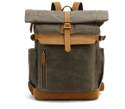 Grayson – Roll-Top Canvas Backpack