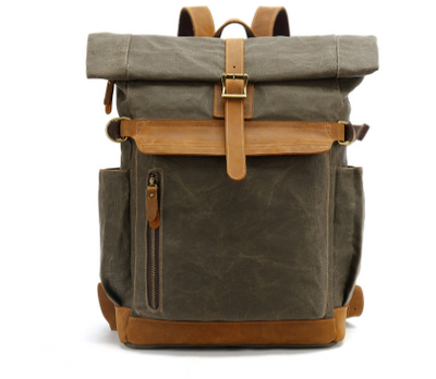 Grayson – Roll-Top Canvas Backpack