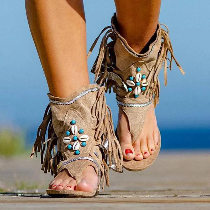 Hera© - Fringe Boho Sandals